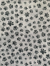 Grey marbled paw print cotton poplin triple layer face mask. Handmade and washable. Made in the U.K. 