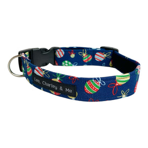 Tumbling Baubles Christmas Dog Collar