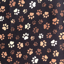 Muddy Paw print  dog bandana with matching hair scrunchie for owners ready for  National Twin with your dog day