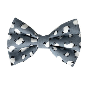 Silver Sheep Dog Bow Tie