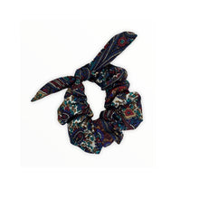Handmade Paisley cotton scrunchie with matching dog bow tie and face mask available. Handmade in the U.K. and washable.