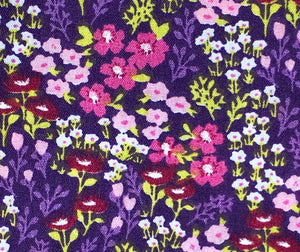 Lilac Meadow floral print dog bandana in shades of pink, lilac and purple with hints of green foliage make this a real hit for summer. Perfectly matches the Lilac Meadow Comfy Collar. 